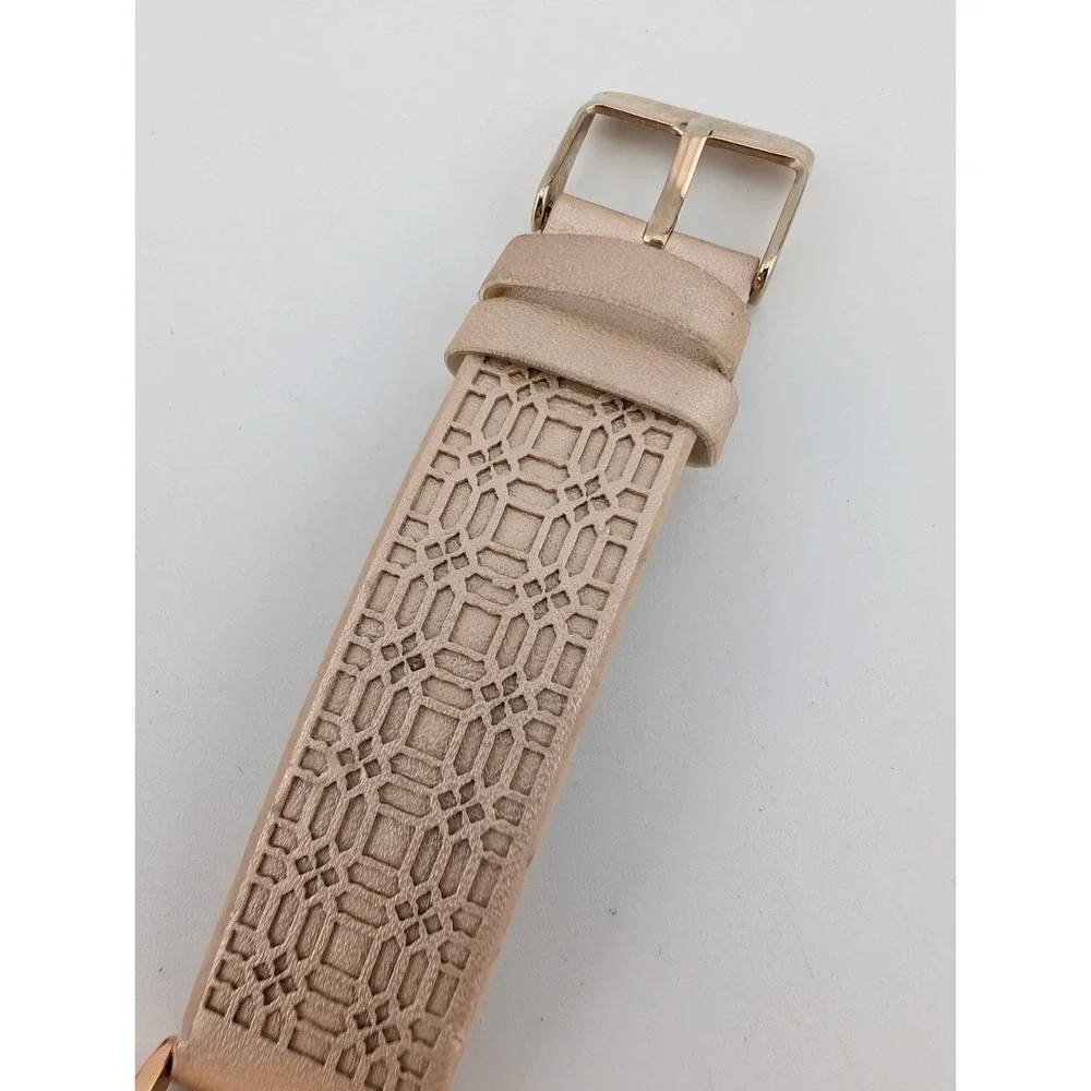 Francesca's‎ Watch Women 36mm Rose Gold Case Pink Faux Leather Band- New Battery